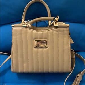 Bebe Los Angeles Purse Color Cream Gold Gently Used Shoulder Purse NWOTS